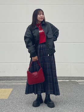 「AS KNOW AS plus（アズノゥアズプラス）のアイテム（ブルゾン）」を使った、AS KNOW AS plus/アズノゥアズプラスさん（レディース・158cm）の秋コーディネート
