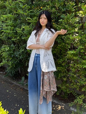 「アイテム（ジャケット/アウター）」を使った、AS KNOW AS plus/アズノゥアズプラスさん（レディース・158cm）の夏コーディネート