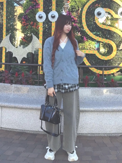 セール】☆フェザーケーブル編みVネックカーディガン（カーディガン