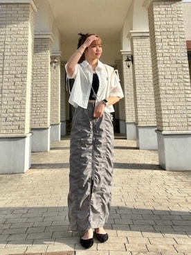 「AS KNOW AS plus（アズノゥアズプラス）のアイテム（パンプス）」を使った、AS KNOW AS plus/アズノゥアズプラスさん（レディース・158cm）の夏コーディネート