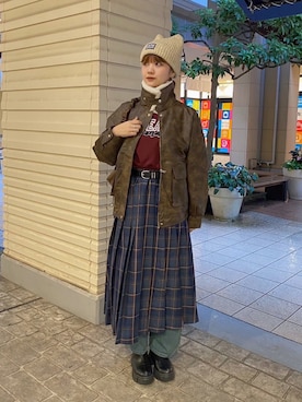 「AS KNOW AS plus（アズノゥアズプラス）のアイテム（ブルゾン）」を使った、AS KNOW AS plus/アズノゥアズプラスさん（レディース・158cm）の秋コーディネート