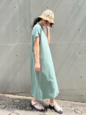 「AS KNOW AS plus（アズノゥアズプラス）のアイテム（帽子）」を使った、AS KNOW AS plus/アズノゥアズプラスさん（レディース・158cm）の夏コーディネート