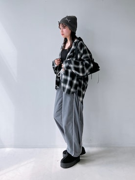 「AS KNOW AS plus（アズノゥアズプラス）のアイテム（帽子）」を使った、AS KNOW AS plus/アズノゥアズプラスさん（レディース・158cm）の夏コーディネート