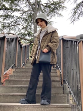 「AS KNOW AS plus（アズノゥアズプラス）のアイテム（ブルゾン）」を使った、AS KNOW AS plus/アズノゥアズプラスさん（レディース・158cm）の冬コーディネート