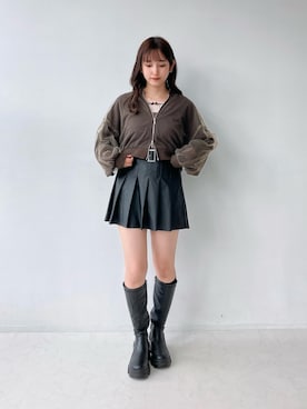 「AS KNOW AS plus（アズノゥアズプラス）のアイテム（ブルゾン）」を使った、AS KNOW AS plus/アズノゥアズプラスさん（レディース・158cm）の秋コーディネート