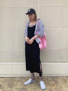 「スリット」｜「アイテム（キャミソール）」を使った、AS KNOW AS plus/アズノゥアズプラスさん（レディース・158cm）の夏コーディネート
