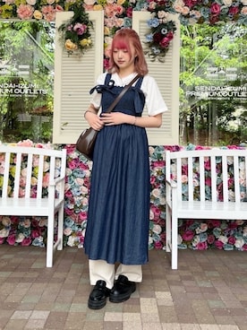 「AS KNOW AS plus（アズノゥアズプラス）のアイテム（ワンピース/ドレス）」を使った、AS KNOW AS plus/アズノゥアズプラスさん（レディース・158cm）の夏コーディネート