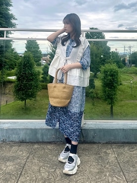 「AS KNOW AS plus（アズノゥアズプラス）のアイテム（ワンピース/ドレス）」を使った、AS KNOW AS plus/アズノゥアズプラスさん（レディース・158cm）の夏コーディネート