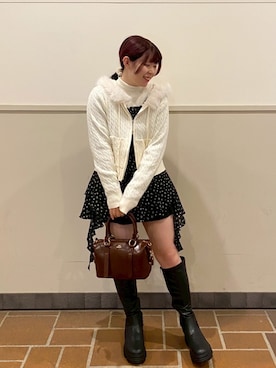 「AS KNOW AS plus（アズノゥアズプラス）のアイテム」を使った、AS KNOW AS plus/アズノゥアズプラスさん（レディース・158cm）の冬コーディネート