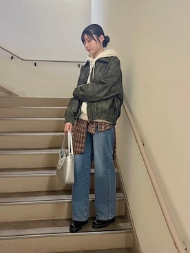 「AS KNOW AS plus（アズノゥアズプラス）のアイテム（ブルゾン）」を使った、AS KNOW AS plus/アズノゥアズプラスさん（レディース・158cm）の秋コーディネート