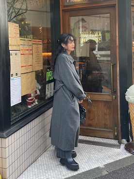 「AS KNOW AS plus（アズノゥアズプラス）のアイテム（トレンチコート）」を使った、AS KNOW AS plus/アズノゥアズプラスさん（レディース・158cm）の秋コーディネート
