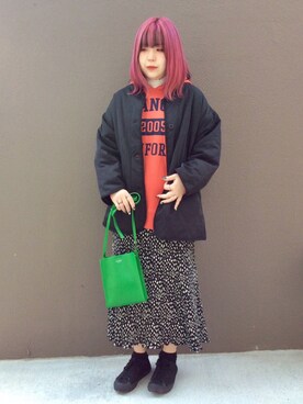 「AS KNOW AS plus（アズノゥアズプラス）のアイテム（ノーカラージャケット）」を使った、AS KNOW AS plus/アズノゥアズプラスさん（レディース・158cm）の秋コーディネート
