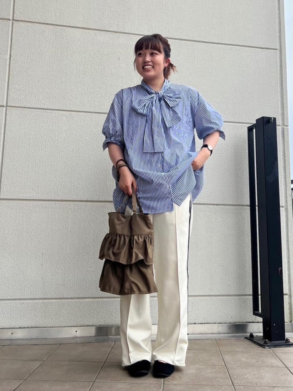 【新品】YAYA＊ボウタイブラウス＊チュニック✳︎秋コーデ 新品】YAYA＊ボウタイブラウス＊チュニック✳︎秋コーデ