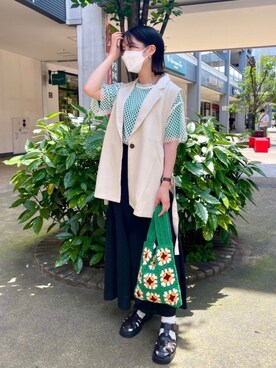 AS KNOW AS plus/アズノゥアズプラスさん（レディース・158cm）の夏コーディネート