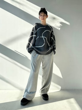 「AS KNOW AS plus（アズノゥアズプラス）のアイテム（スウェットパンツ）」を使った、AS KNOW AS plus/アズノゥアズプラスさん（レディース・158cm）の秋コーディネート