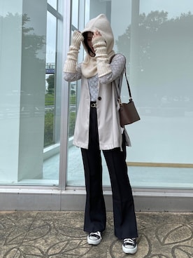 「AS KNOW AS plus（アズノゥアズプラス）のアイテム（帽子）」を使った、AS KNOW AS plus/アズノゥアズプラスさん（レディース・158cm）の秋コーディネート