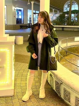 「AS KNOW AS plus（アズノゥアズプラス）のアイテム（その他アウター）」を使った、AS KNOW AS plus/アズノゥアズプラスさん（レディース・158cm）の冬コーディネート