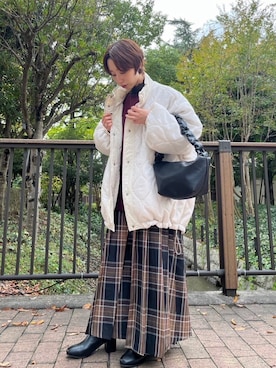 「AS KNOW AS plus（アズノゥアズプラス）のアイテム（ブルゾン）」を使った、AS KNOW AS plus/アズノゥアズプラスさん（レディース・158cm）の秋コーディネート