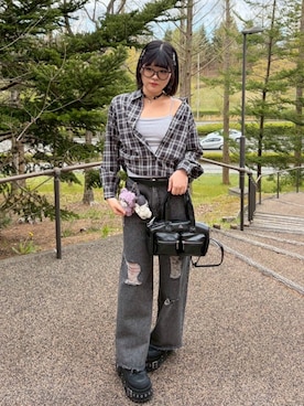 「AS KNOW AS plus（アズノゥアズプラス）のアイテム（トップス）」を使った、AS KNOW AS plus/アズノゥアズプラスさん（レディース・158cm）の春コーディネート