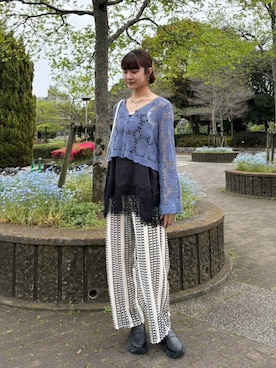 「AS KNOW AS plus（アズノゥアズプラス）のアイテム（トップス）」を使った、AS KNOW AS plus/アズノゥアズプラスさん（レディース・158cm）の春コーディネート