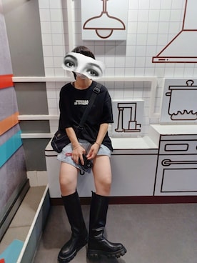 「no brand（ノーブランド）のアイテム（その他シューズ）」を使った、Fさん（レディース・158cm）の秋コーディネート