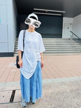 「アイテム（スニーカー）」を使った、Fさん（レディース・158cm）の夏コーディネート