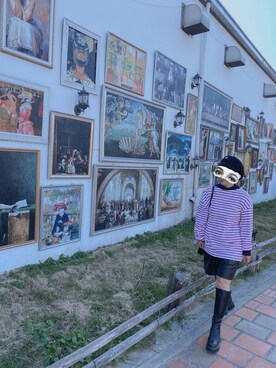 「no brand（ノーブランド）のアイテム（その他シューズ）」を使った、Fさん（レディース・158cm）の冬コーディネート