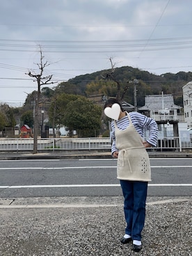 「LOSCa（ロスカ）のホルターネックニットミニワンピ（ニット/セーター、ホワイト系）」を使った、*ponyo*さん（レディース・153cm）の春コーディネート