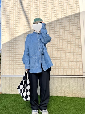 「SMELLY（スメリー）のアイテム（帽子）」を使った、*ponyo*さん（レディース・153cm）の冬コーディネート