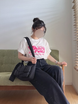 「evernavy（エバーネイビー）のアイテム」を使った、*ponyo*さん（レディース・153cm）の夏コーディネート