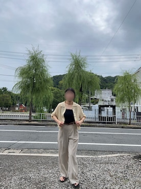 「TODAYFUL（トゥデイフル）のアイテム（シャツ/ブラウス）」を使った、*ponyo*さん（レディース・153cm）の夏コーディネート