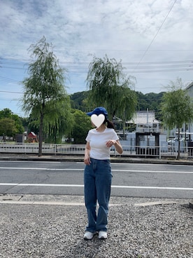 「evernavy（エバーネイビー）のアイテム」を使った、*ponyo*さん（レディース・153cm）の夏コーディネート