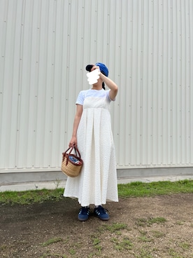 「SLOBE citron.（スローブシトロン）のアイテム（キャップ）」を使った、*ponyo*さん（レディース・153cm）の夏コーディネート
