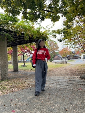 「アイテム（サロペット/オーバーオール）」を使った、*ponyo*さん（レディース・153cm）の冬コーディネート