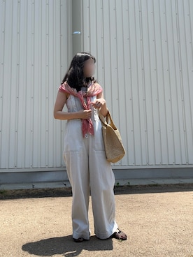 「アイテム（オールインワン・サロペット）」を使った、*ponyo*さん（レディース・153cm）の夏コーディネート