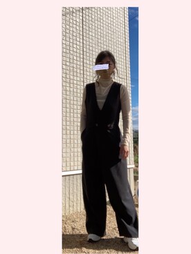 「SUGAR BISKET（シュガービスケット）のアイテム（オールインワン・サロペット）」を使った、*ponyo*さん（レディース・153cm）の秋コーディネート