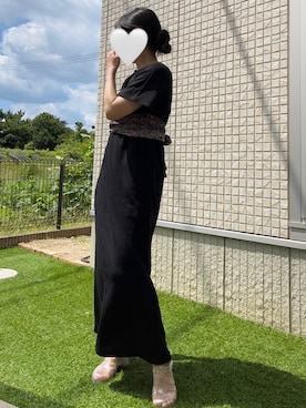 「select MOCA by son（セレクトモカバイソン）のアイテム（ワンピース）」を使った、*ponyo*さん（レディース・153cm）の夏コーディネート