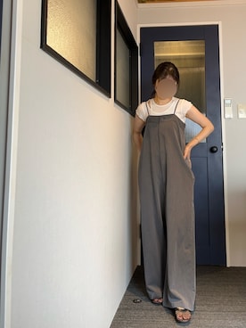 「アイテム（サロペット/オーバーオール）」を使った、*ponyo*さん（レディース・153cm）の夏コーディネート