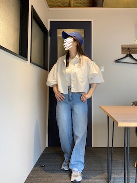 「SLOBE citron.（スローブシトロン）のアイテム（キャップ）」を使った、*ponyo*さん（レディース・153cm）の夏コーディネート