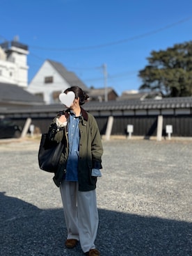 「Bonjour Sagan（ボンジュールサガン）のアイテム（Tシャツ/カットソー）」を使った、*ponyo*さん（レディース・153cm）の春コーディネート