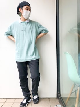 「Lazar（ラザル）のアイテム（トップス）」を使った、ひかり《相互》さん（メンズ・162cm）の夏コーディネート