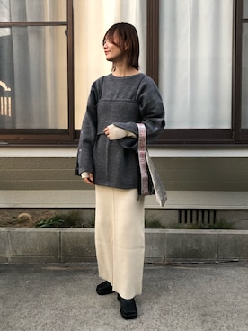 「アイテム（ワンピース/ドレス）」を使った、hoho𓆸さん（レディース・154cm・40代）の冬コーディネート