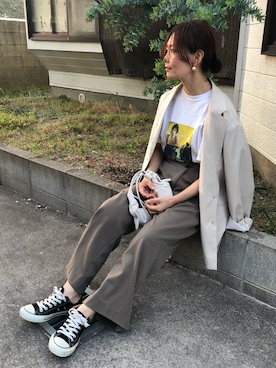 「アイテム（ピアス（両耳用））」を使った、hoho𓆸さん（レディース・154cm・40代）の春コーディネート