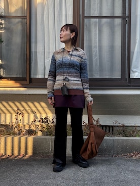 「アイテム（トップス）」を使った、hoho𓆸さん（レディース・154cm・40代）の冬コーディネート