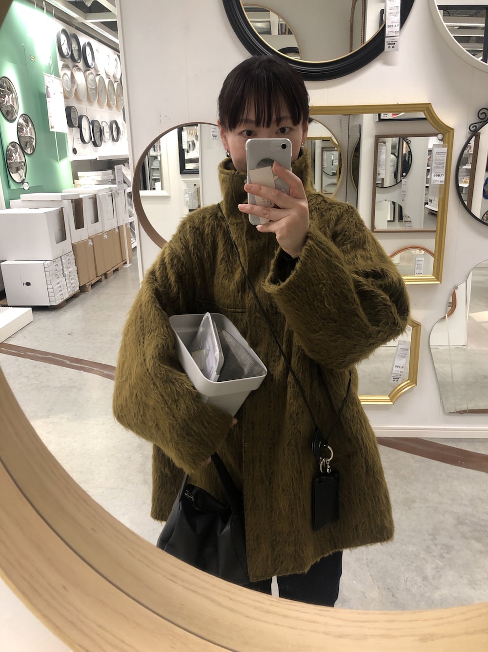 hellamシャギースタンドカラーコート hellam シャギースタンドカラー