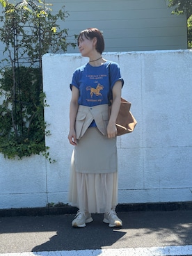 「アイテム（ファッション雑貨）」を使った、hoho𓆸さん（レディース・154cm・40代）の夏コーディネート