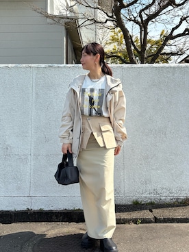 「ADAM ET ROPE'（アダムエロペ）のアイテム」を使った、hoho𓆸さん（骨格ウェーブ・レディース・154cm）の春コーディネート