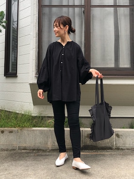 「LAROUTE（ラルート）のアイテム」を使った、hoho𓆸さん（レディース・154cm）の秋コーディネート