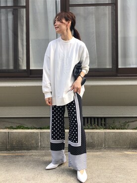 「LAROUTE（ラルート）のアイテム」を使った、hoho𓆸さん（レディース・154cm）の春コーディネート