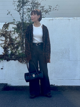 「アイテム（カーディガン/ボレロ）」を使った、hoho𓆸さん（レディース・154cm・40代）の秋コーディネート